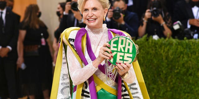 Democrat Congresswoman Carolyn B. Maloney attends The Metropolitan Museum of Art's Costume Institute benefit gala celebrating the opening of the "In America: A Lexicon of Fashion" exhibition on Monday, Sept. 13, 2021, in New York.