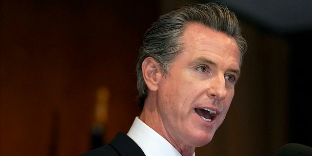 FILE - In this Sept. 14, 2021, file photo, Gov. Gavin Newsom speaks in San Francisco. Gov. Newsom signed two laws on Wednesday, Sept. 22, 2021, that aim to protect the privacy of abortion providers and their patients, declaring California to be a "reproductive freedom state" in contrast to Texas and its efforts to limit the procedure. (AP Photo/Jeff Chiu, File)