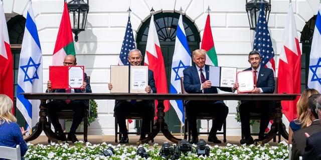 Abraham Accords signing ceremony at the White House on September 13, 2020.