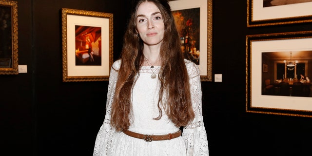 Artist Anna Marie Tendler photographed during The Other Art Fair Los Angeles presented by Saatchi Art in partnership with BOMBAY SAPPHIRE at Barker Hangar on September 23, 2021 in Santa Monica, California.