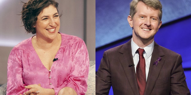 Mayim Bialik Ken Jennings split photo