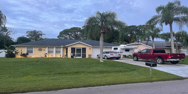 Brian Laundrie's home in North Port, Fla., on Friday morning.