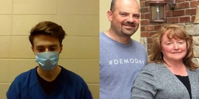 Chandler Halderson, 23, is accused of killing and dismembering his parents, Bart and Krista, earlier this year. (Dane Co. via YouTube, Dane County Sheriff's Office)