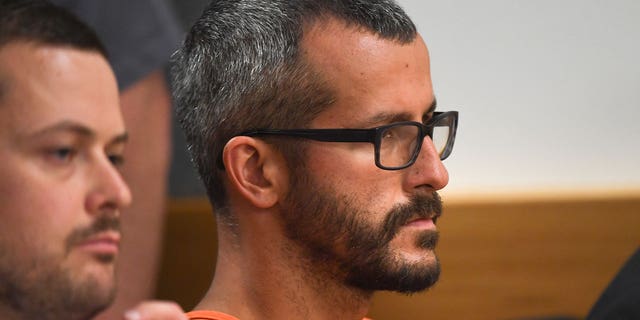Christopher Watts is in court for his arraignment hearing at the Weld County Courthouse on August 21, 2018 in Greeley, Colorado. Watts faces nine charges, including several counts of first-degree murder of his wife and his two young daughters. 