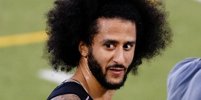 Colin Kaepernick is seen at a special training event created Mr. Kaepernick to provide greater access to scouts, the media, and the public, at Charles. R. Drew High School in Riverdale, Georgia, U.S., November 16, 2019. 