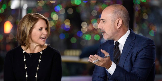 TODAY -- Matt Lauer's 20th Anniversary Celebration -- Pictured: (l-r) Katie Couric and anchor Matt Lauer on Friday, January 6, 2017 -- (Photo by: Peter Kramer/NBCU Photo Bank/NBCUniversal via Getty Images via Getty Images)
