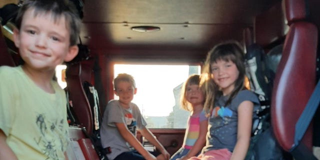 Andrew’s mom, Andrea, told FOX News that when they arrived to deliver their donation, the firefighters clapped for Andrew and let him and his siblings go inside the fire truck.