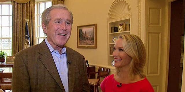 Former Pres. George W. Bush and Dana Perino