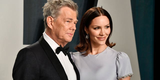 David Foster and Katharine McPhee attend the 2020 Vanity Fair Oscar Party hosted by Radhika Jones at Wallis Annenberg Center for the Performing Arts on Feb. 9, 2020, in Beverly Hills, California.