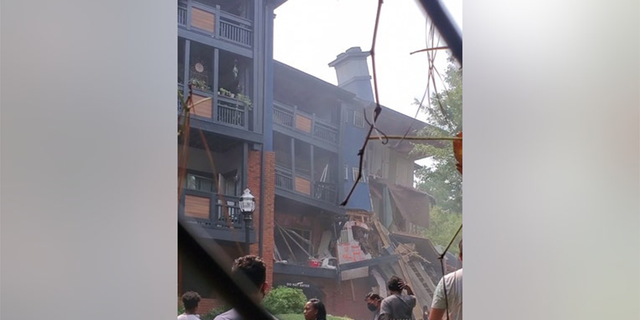 The aftermath of the explosion.