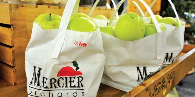 Mercier Orchards has 50 varieties of apples in addition to apple pies, apple cider, apple butter and apple fritters.