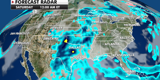 Forecast radar across the U.S.