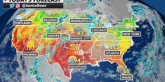 National forecast on Friday, September 3, 2021.