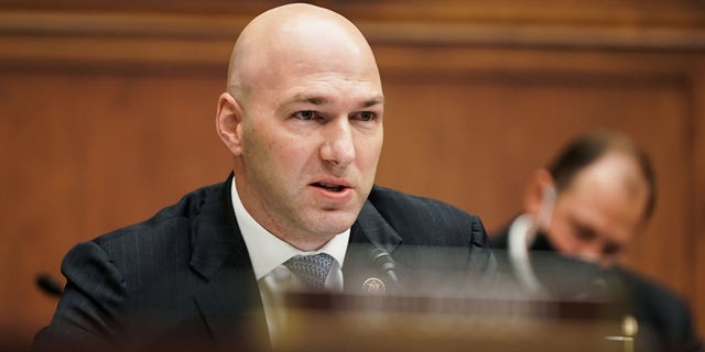 U.S. Rep. Anthony Gonzalez (R-OH) is seen during a House Financial Services Committee oversight hearing to discuss the Treasury Department's and Federal Reserve's response to the coronavirus (COVID-19) pandemic on December 02, 2020 in Washington, DC.