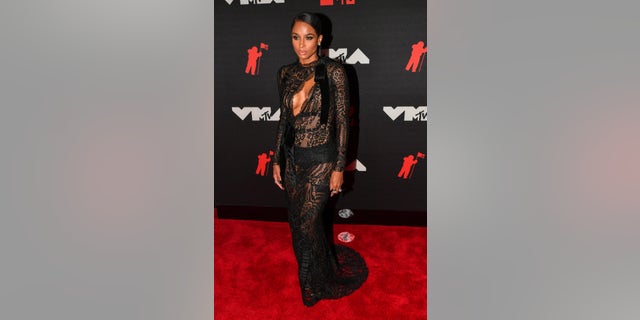 Ciara is seen in a sheer see-through look.