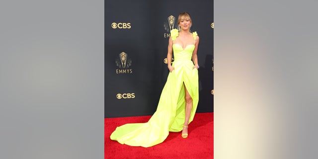 Kaley Cuoco is nominated for an Emmy for her role in 'The Flight Attendant.'