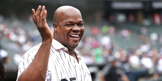 Former Chicago White Sox great Frank Thomas is seen at Guaranteed Rate Field in Chicago, July 14, 2018. (Getty Images)