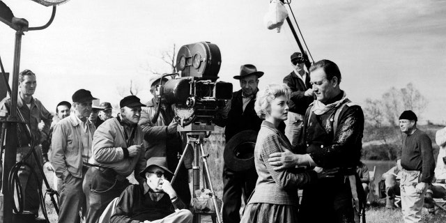 Constance Towers being directed by John Ford