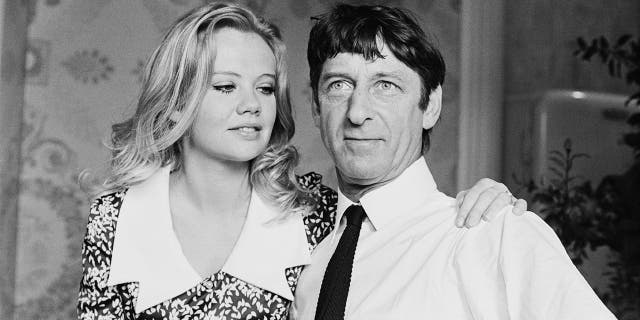 British film producer and director Roy Boulting (1913 - 2001) with English actress Hayley Mills, 1967.