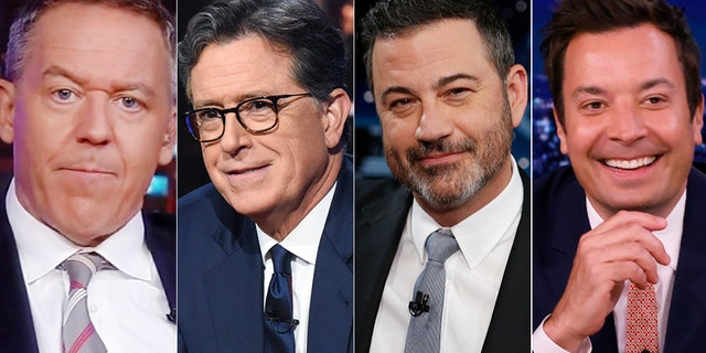 Gutfeld Colbert Kimmel Fallon