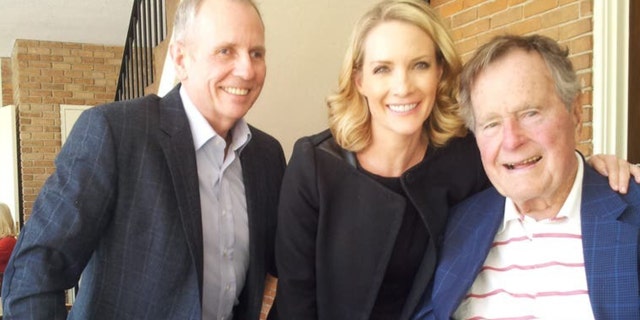 Dana Perino, husband Peter and President George H.W. Bush