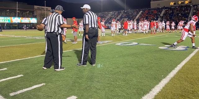 Las Vegas schools are facing a referee shortage. A typical high school football season would have around 300 officials, but this year, they have 177. (Ashley Soriano/Fox News)