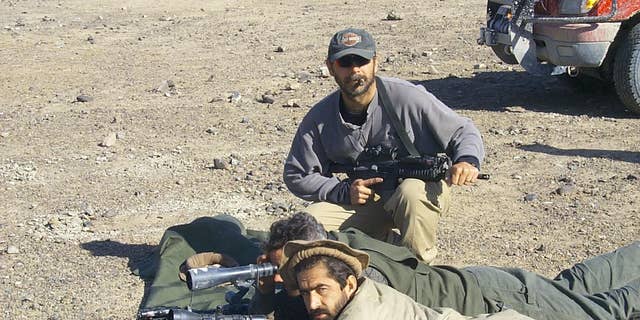 Lt. Col. Perry Blackburn in Afghanistan in 2001.