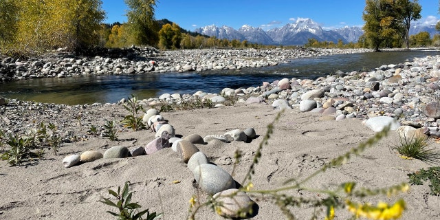 Stone cross reporters discovered after the FBI found remains consistent with a description of Gabby Petito in the Spread Creek dispersed campgrounds.  (Fox News, Audrey Conklin)