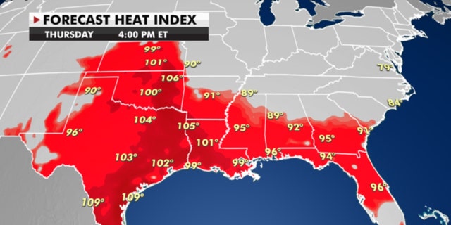 Forecast heat index