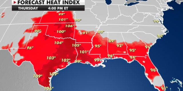 Forecast heat index