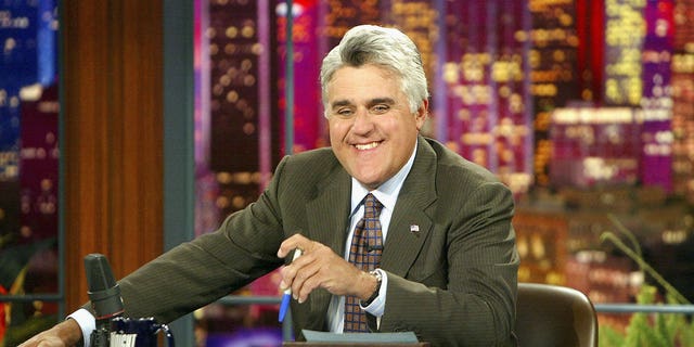 Jay Leno appears on ‘The Tonight Show’ on July 7, 2004 at the NBC Studios in Burbank, California. The comedian recently opened up about how cancel culture has changed the comedy field.