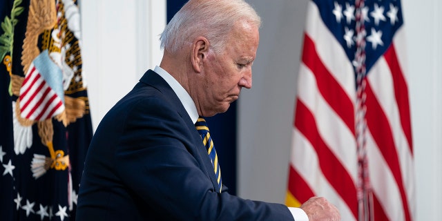 President Biden listens during the Major Economies Forum on Energy and Climate, in the South Court Auditorium on the White House campus, Friday, Sept. 17, 2021, in Washington. (AP Photo/Evan Vucci)