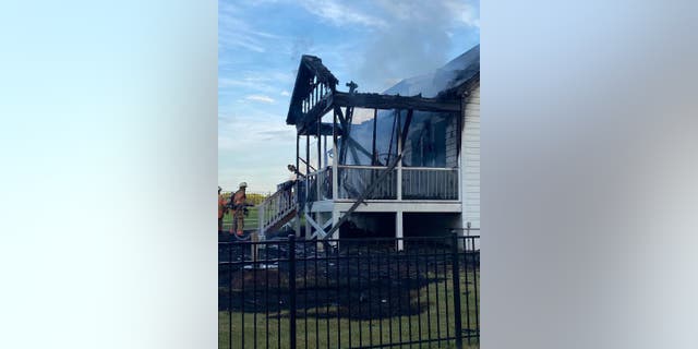 A neighbor notified Sean Matthews and Kellie Stanley about their porch fire through their Ring doorbell.