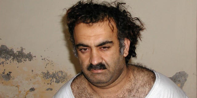 Khalid Shaikh Mohammed, the suspected mastermind of 9/11, is seen shortly after his capture in a raid in Pakistan on Saturday March 1, 2003 in this photo obtained by The Associated Press.