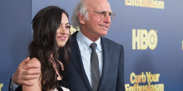 Cazzie David and Larry David attend the "Curb Your Enthusiasm" season 9 premiere at SVA Theater on September 27, 2017 in New York City.  