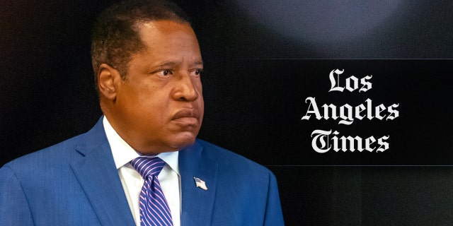 Candidate for governor Larry Elder during a press conference at the Luxe Hotel Sunset Boulevard on Sunday, Sept. 12, 2021 in Los Angeles, CA.