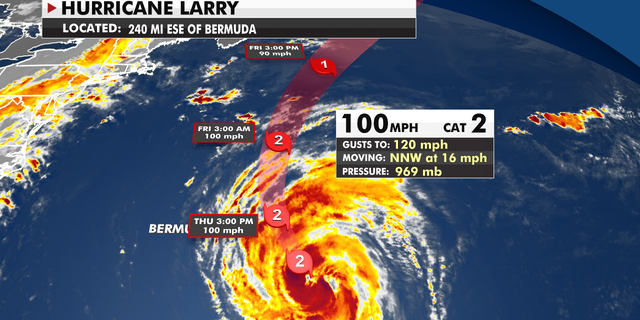Hurricane Larry moves near Bermuda