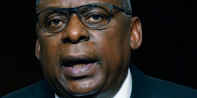 Defense Secretary Lloyd Austin speaks during a Senate Armed Services Committee hearing on Capitol Hill, Sept. 28, 2021.