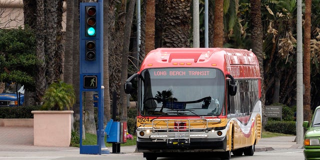 The boy said the bus was parked at a bus stop when a man attacked him.