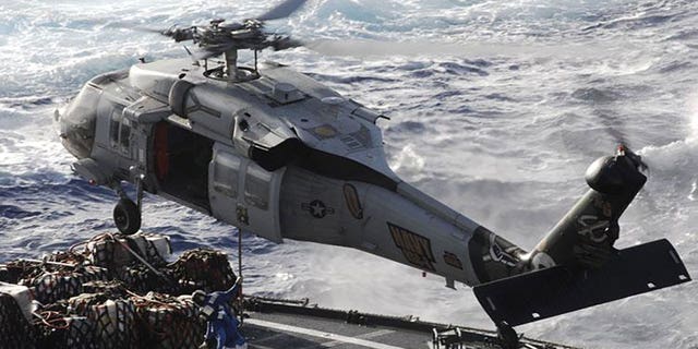 The MH-60S Seahawk missions are Anti-Surface Warfare, combat support, humanitarian disaster relief, Combat Search and Rescue, aero medical evacuation, SPECWAR and organic Airborne Mine Countermeasures. The Coast Guard has halted its search efforts for five sailors who went missing after it fell off an aircraft carrier this week. 