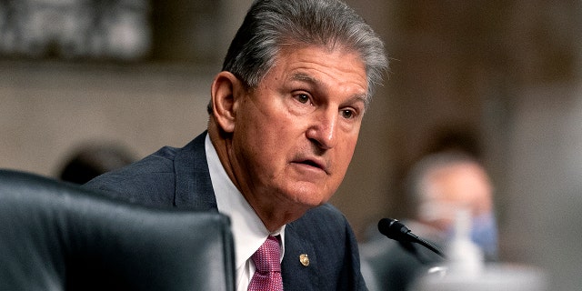 Sen. Joe Manchin, D-W.Va., speaks during a Senate Armed Services Committee hearing, Tuesday, Sept. 28, 2021, on Capitol Hill in Washington.