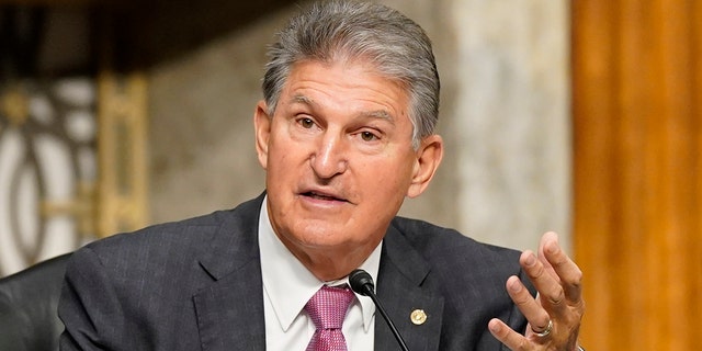 U.S. Sen. Joe Manchin, D-W.Va., speaks on Capitol Hill in Washington, Sept. 28, 2021.