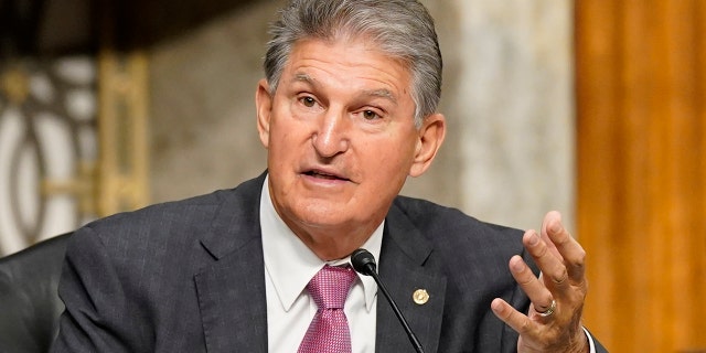 Sen. Joe Manchin, D-W.Va., at a Senate Armed Services Committee hearing on Tuesday, Sept. 28, 2021.