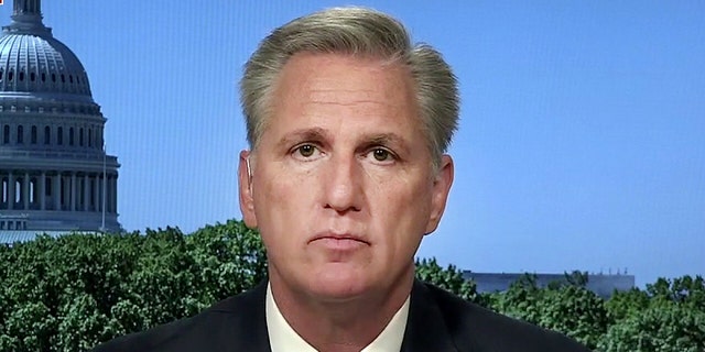 California Rep. Kevin McCarthy gives a TV interview