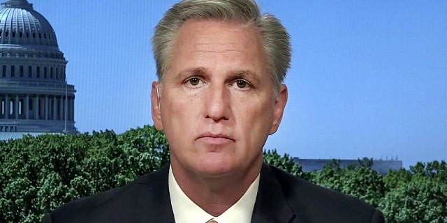 California Rep. Kevin McCarthy gives a TV interview