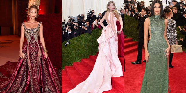 Blake Lively, Taylor Swift and Kendall Jenner appear on the red carpet at past Met Galas.