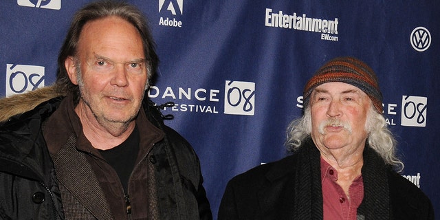 David Crosby, right, called former bandmate Neil Young the most ‘selfish’ person he’s ever met. (Photo by Bryan Bedder/Getty Images)