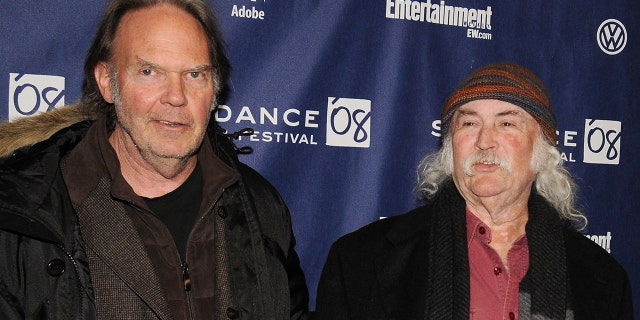 David Crosby, right, called former band member Neil Young the most 'selfish' person he has ever met. (Photo by Bryan Bedder / Getty Images)