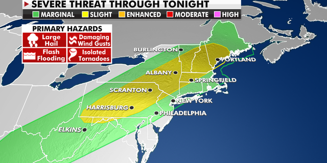 Severe weather threats in the Northeast