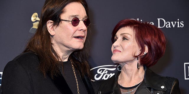 Sharon Osbourne (R) said her husband's Parkinson's disease is 'under control.'